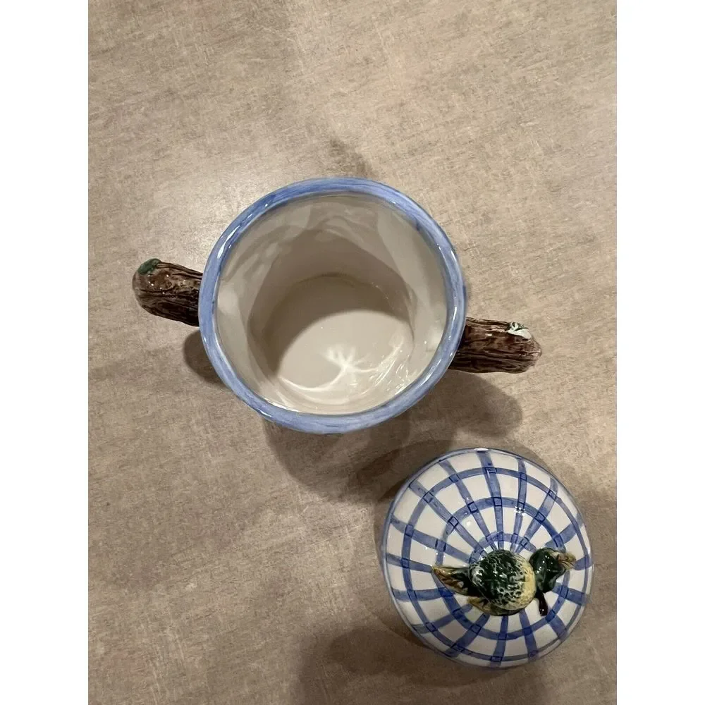 Fitz and Floyd Omnibus Vintage Fruit Arbor Teapot And Sugar Bowl 1994